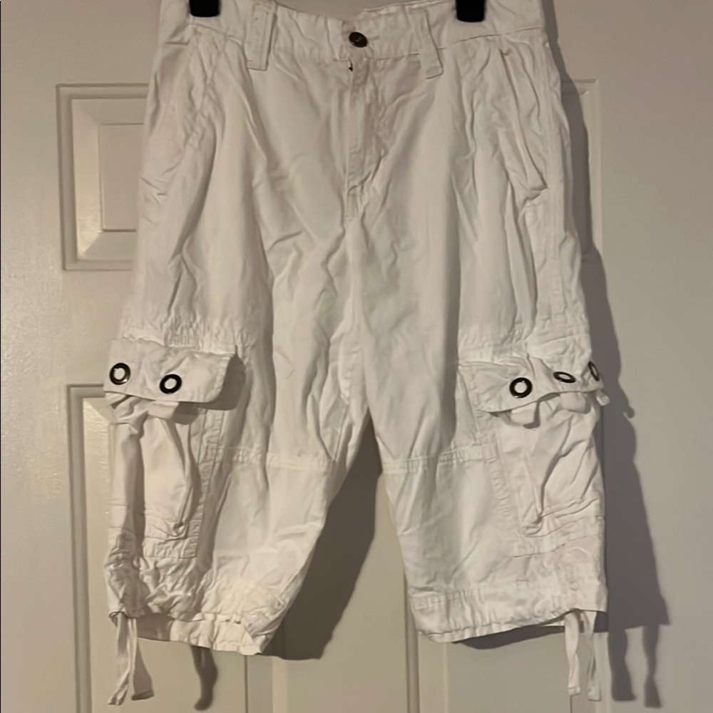 Helix, White Cargo Shorts